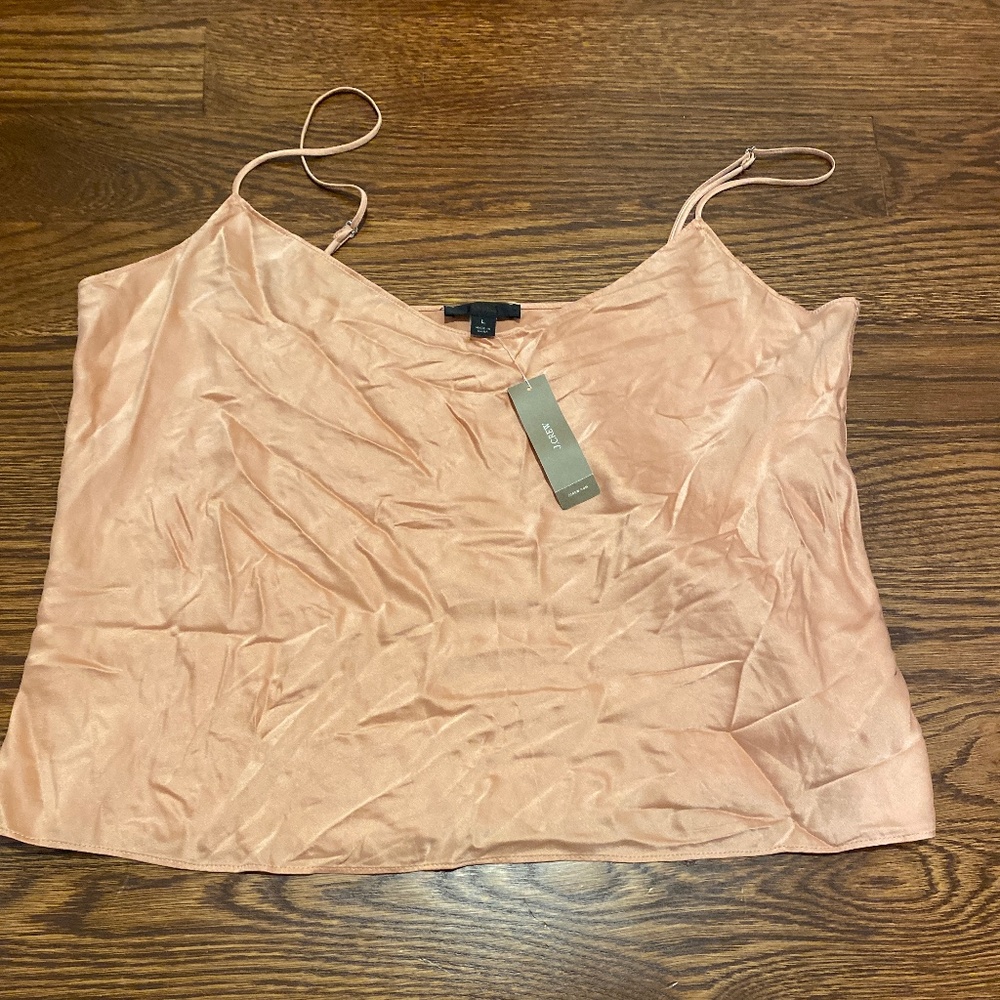 Brand New (NWT) J. Crew Silk V-Neck Cami-style Tank w/Adjustable Straps (Size L)